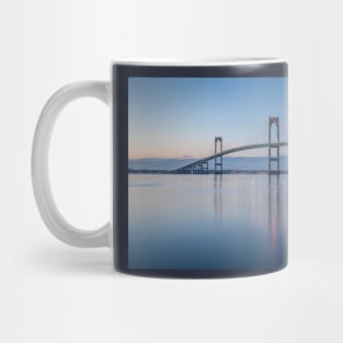 Newport Bridge at Morning Blue Twilight Mug